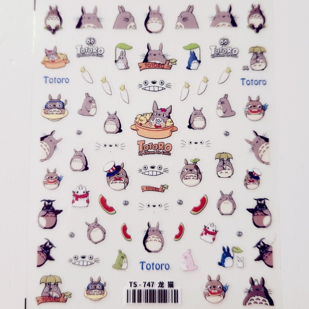 ⭐4/$15 My Neighbor Totoro Nail Art Stickers